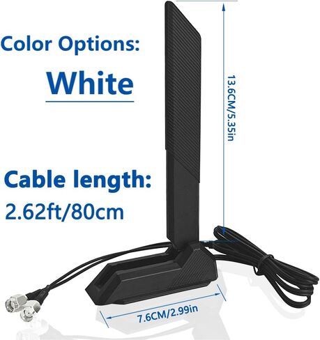 هوائي زاهارا أبيض RP-SMA ثنائي النطاق واي فاي 6E لجهاز ASUS ROG Strix X570-E للألعاب WiFi II 14008-02650600 14008-02650000 2.4G/5G/6G WiFi 6e in Kuwait