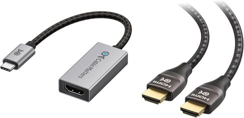 Cable Matters #1 48Gbps USB C to HDMI 2.1 Adapter #2 Premium Braided 48Gbps Ultra HD 8K HDMI Cable 6.6 ft / 2m in Saudi Arabia