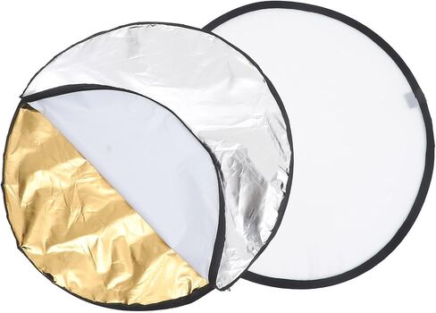 5-in-1 60cm Folding Light Reflector Photography Reflective Board with Diffuser and Soft Background Panel for Studio and Outdoor Photo Lighting in Saudi Arabia