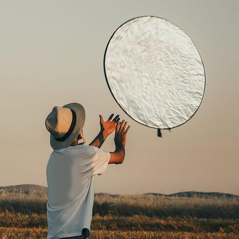 5-in-1 60cm Folding Light Reflector Photography Reflective Board with Diffuser and Soft Background Panel for Studio and Outdoor Photo Lighting in Saudi Arabia