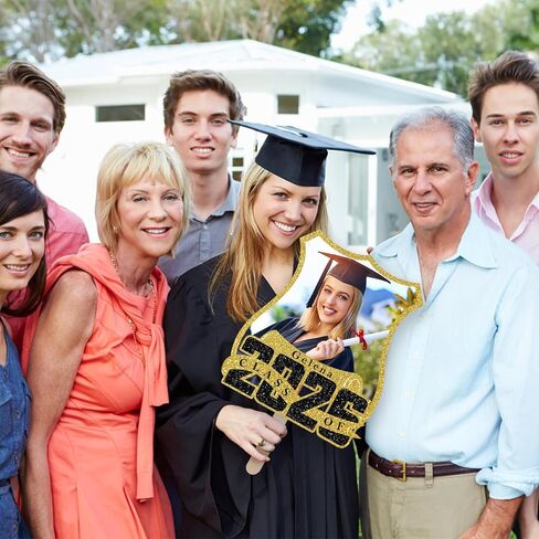 قطع رأس كبير مخصص للتخرج على عصا، قطع من الورق المقوى للوجه الشخصي، 6-48 بوصة، ديكور حفلات ممتع، عيد ميلاد، تحميل صورتك، 1 جهاز كمبيوتر in Kuwait