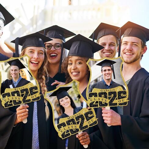 قطع رأس كبير مخصص للتخرج على عصا، قطع من الورق المقوى للوجه الشخصي، 6-48 بوصة، ديكور حفلات ممتع، عيد ميلاد، تحميل صورتك، 1 جهاز كمبيوتر in Kuwait