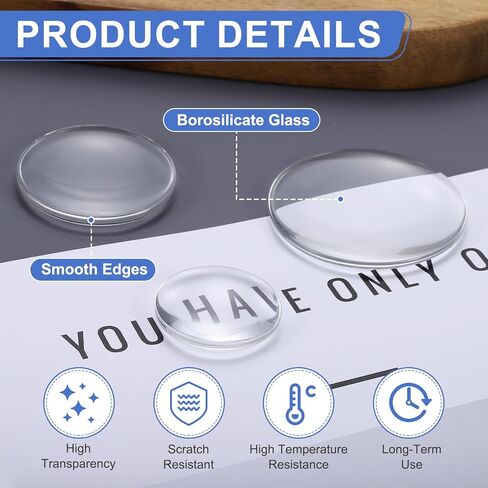 PATIKIL 6 Pack Optical Lens Set, 4 cm Glass Lenses (3 Biconvex 10 cm Focal Length & 3 Biconcave -10 cm Focal Length) for Physics Science Education DIY Telescope Microscope Experiments in Kuwait