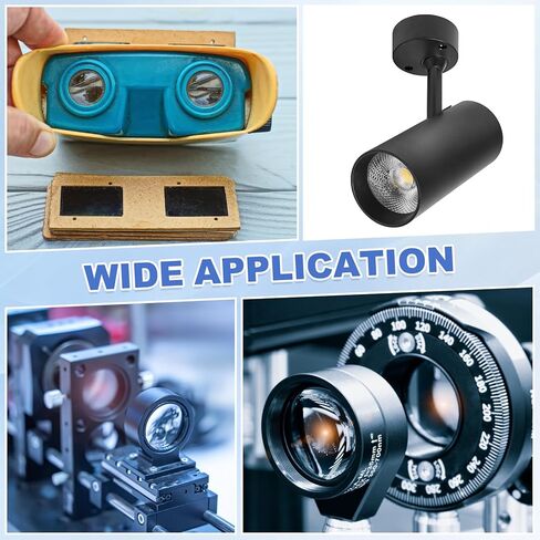 PATIKIL 6 Pack Optical Lens Set, 4 cm Glass Lenses (3 Biconvex 10 cm Focal Length & 3 Biconcave -10 cm Focal Length) for Physics Science Education DIY Telescope Microscope Experiments in Kuwait