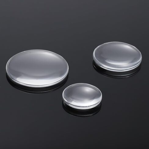 PATIKIL 6 Pack Optical Lens Set, 3 cm Glass Lenses (3 Biconvex 5 cm Focal Length & 3 Biconcave -7.5 cm Focal Length) for Physics Science Education DIY Telescope Microscope Experiments in Saudi Arabia