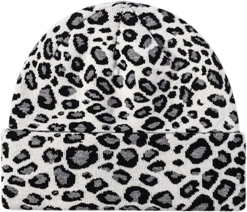 KORADI Women's Leopard Print Knit Hat Men's Cuffed Beanie Winter Warm Ski Skull Caps in Saudi Arabia