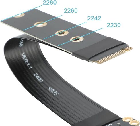 OwlTree M.2 NVME Pcie to OCuLink SFF-8612 Adapter, PCIe 4.0 x4 64Gbps to OCuLink SFF-8611 4i Host Adapter for eGPU GPU and M.2 NGFF SSD 2230 2242 2260 2280 (5.9inch) in Saudi Arabia