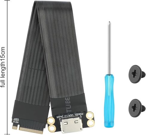 OwlTree M.2 NVME Pcie to OCuLink SFF-8612 Adapter, PCIe 4.0 x4 64Gbps to OCuLink SFF-8611 4i Host Adapter for eGPU GPU and M.2 NGFF SSD 2230 2242 2260 2280 (5.9inch) in Saudi Arabia