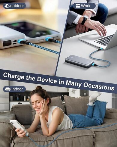 سلك شاحن USB C كابل شحن سريع بطول 10 أقدام USB A إلى نوع C سلك طاقة لهاتف Samsung S25 Edge S24 Ultra Z Trifold Fold7 Flip7 A17 A11 Pixel 10 Pro XL Apple iPhone 17 Air 16e 16 Pro Max 16 Plus 15 in Kuwait