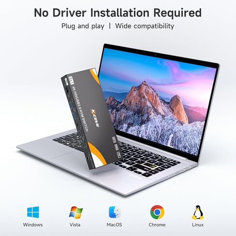 مفتاح KVM 8 أجهزة كمبيوتر 1 شاشة HDMI 4K@60 هرتز محاكاة EDID، USB 3.0 HDMI KVM Switch لـ 8 أجهزة كمبيوتر مشاركة شاشة واحدة و4 أجهزة USB، مفاتيح KVM مع جهاز تحكم عن بعد سلكي صوتي بقوة 12 فولت in Kuwait