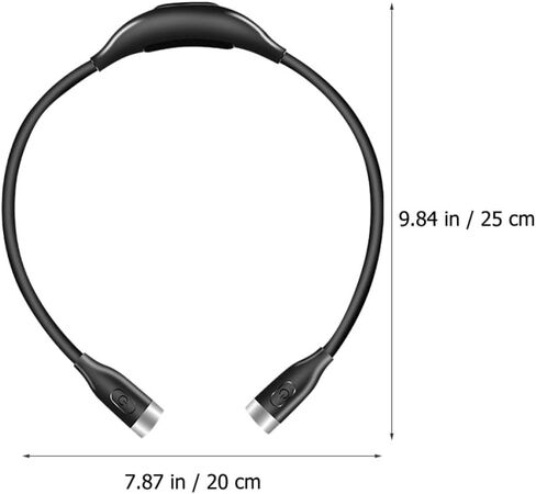 Kisangel USB Rechargeable Neck Reading Light, Hands-Free Illumination Book Lamp with Adjustable Flexible Gooseneck, Eye-Caring Soft Glow for Outdoor Night Running and Bedtime Reading in Saudi Arabia