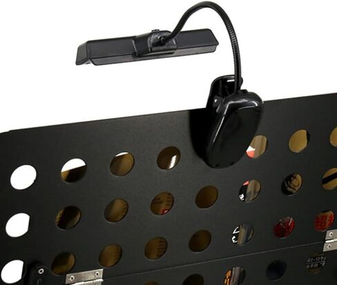 مصباح قراءة بمشبك خفيف للموسيقى مع 10 بطاريات LED وطاقة USB، مصباح بمشبك حماية العين قابل للطي لموسيقى ورقة جيتار البيانو، مصباح ليلي صغير محمول للدراسة in Kuwait