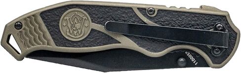 Smith & Wesson SWAT II 8.5in SS سكين قابل للطي بمساعدة الربيع مع نقطة إسقاط مسننة 3.5in ومقبض ألومنيوم مطاطي للبقاء في الهواء الطلق وEDC in Kuwait