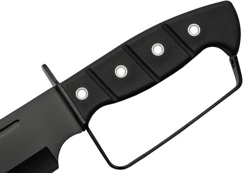 سكين SZCO Full Tang Bowie مقاس 15 بوصة - سكين تخييم أسود مع مقبض D-Guard، شفرة من الفولاذ المقاوم للصدأ وغمد للصيد والتخييم والاستخدامات الخارجية in Kuwait