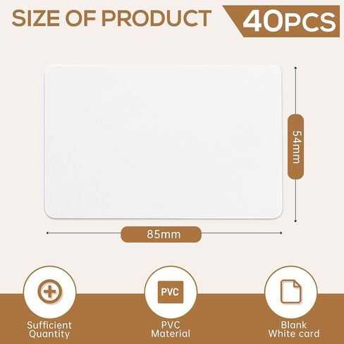 40 قطعة 125 كيلو هرتز قابلة لإعادة الكتابة بطاقة القرب RFID البلاستيكية الفارغة لباب الفندق متوافقة مع T5577 T5557 RFID in Kuwait
