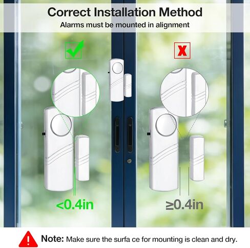 PLOJOP Security Window Door Alarm, Portable 90dB Wireless Sensor for Home & Travel Security, Easy DIY Installation, No Tools Needed (Battery Not Included) in Saudi Arabia
