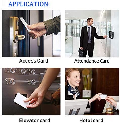 HERNAS 100pcs mi-fare 1K S50 بطاقة نسخ بطاقة RFID، بطاقة UID الذكية القابلة لإعادة الكتابة بطاقة NFC Tag Tag، بطاقة استنساخ ممتازة 13.56 ميجا هرتز للتحكم في الوصول إلى الباب، كتلة 0 قطاع قابلة للتغيير in Kuwait