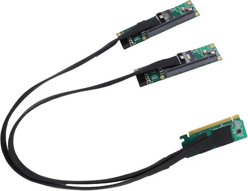 كابل محول PCIe 4.0 x16 إلى SFF8654 x2، موسع PCIe Gen4 إلى SFF8654 عالي الأداء مع عرض نطاق ترددي 256 جيجابت في الثانية، للوحات الأم للكمبيوتر in Kuwait