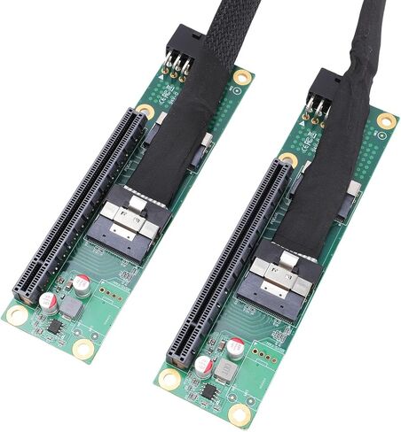 كابل محول PCIe 4.0 x16 إلى SFF8654 x2، موسع PCIe Gen4 إلى SFF8654 عالي الأداء مع عرض نطاق ترددي 256 جيجابت في الثانية، للوحات الأم للكمبيوتر in Kuwait