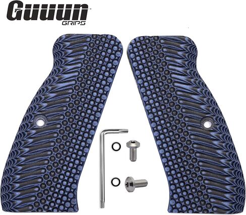 Guuun G10 CZ 75 Grips for Full Size CZ SP-01 OPS Texture - 8 Color Options in Saudi Arabia