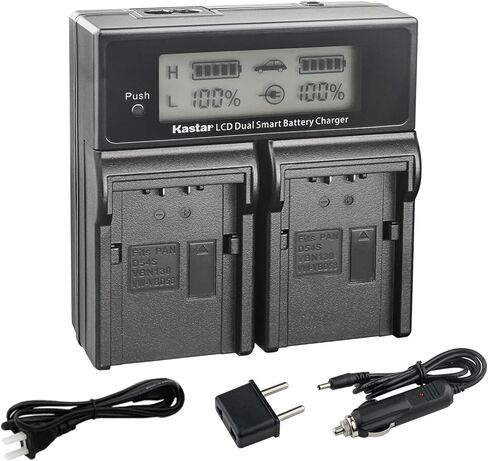 شاحن Kastar DMW-BLK22 AC LCD مزدوج سريع متوافق مع باناسونيك لوميكس DC-S5 لوميكس DC-S5KK، كاميرا باناسونيك لوميكس S5 II بدون مرآة، كاميرا باناسونيك لوميكس S5 IIX بدون مرآة in Kuwait
