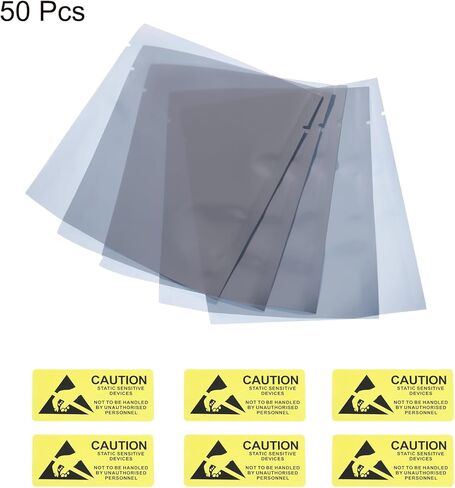 Anti Static Bags Shielding Bag 50pcs 4x4.7inch(10x12cm) Open Top with Labels for Hard Drive HDD SSD in Saudi Arabia