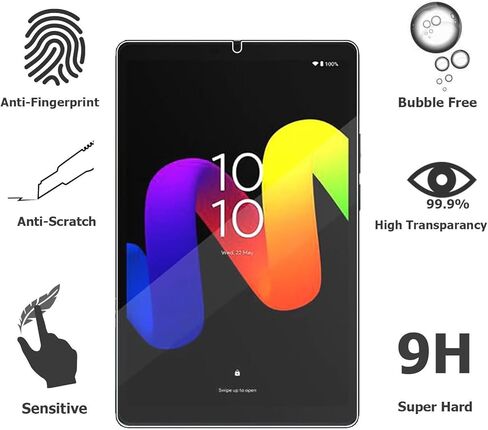 2-Pack Glass Screen Protector For TCL TAB 8 Gen 2 8.7" Tablet (2024) - Tempered Glass Film High Definition 9H Hardness in Saudi Arabia