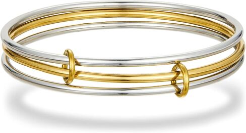 HANRESHE Gold Bead Bracelet Stack 14K Gold Plated Stackable Beaded Stretch Bracelet Set Waterproof Stainless Steel Non Tarnish Fashion Jewelry Gift in Saudi Arabia