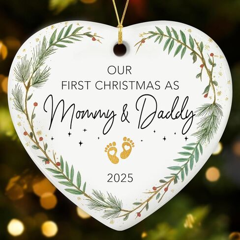 NewEleven Babys First Christmas Ornament 2025 Girl Boy، زينة عيد الميلاد الشخصية للطفل، هدايا عيد الميلاد، هدايا حديثي الولادة لأمي الجديدة أبي، زخرفة عيد الميلاد الأول مع إطار الصورة in Kuwait