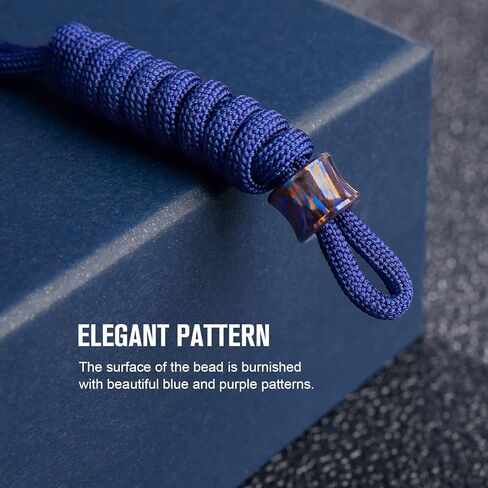 OKNIFE Titanium Alloy Damascus Bead with Lanyard, Compact and Lightweight EDC Bead for Knife, Flashlight and Other EDC Products in Saudi Arabia