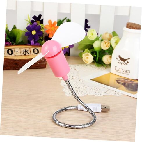 مجموعة مراوح هادئة مرنة صغيرة من jojofuny 5 قطع USB لتبريد الكمبيوتر، مراوح مكتب صغيرة محمولة مع رقبة قابلة للانحناء، لون عشوائي للاستخدام في المنزل والمكتب والسفر in Kuwait