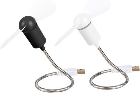 مجموعة مراوح هادئة مرنة صغيرة من jojofuny 5 قطع USB لتبريد الكمبيوتر، مراوح مكتب صغيرة محمولة مع رقبة قابلة للانحناء، لون عشوائي للاستخدام في المنزل والمكتب والسفر in Kuwait
