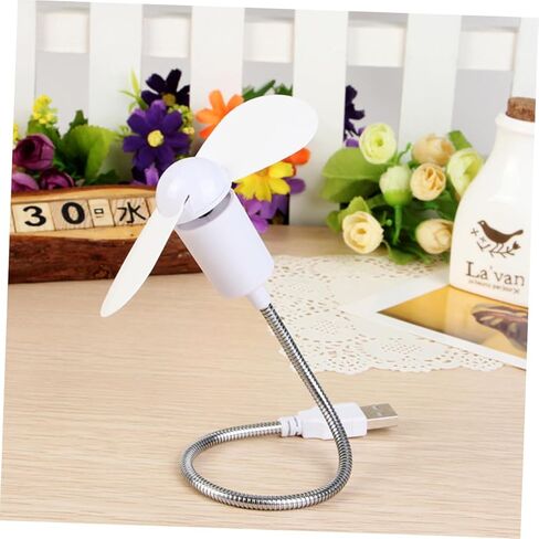 5 قطع من مراوح USB الصغيرة من Gatuida، مراوح تبريد هادئة ومرنة لأجهزة الكمبيوتر المحمول، منفاخ هواء صغير محمول مع رقبة قابلة للانحناء للمكتب والمنزل والسفر، لون عشوائي in Kuwait