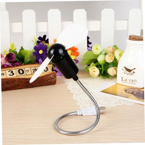 مجموعة مراوح صغيرة هادئة ومرنة من Vaguelly 5 قطع USB، مراوح تبريد محمولة قابلة للتعديل لأجهزة الكمبيوتر المحمول وسطح المكتب، محركات هواء مدمجة للمكتب والسفر تستخدم لونًا عشوائيًا in Saudi Arabia