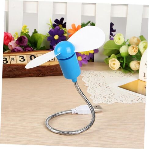 مجموعة مراوح صغيرة هادئة ومرنة من Vaguelly 5 قطع USB، مراوح تبريد محمولة قابلة للتعديل لأجهزة الكمبيوتر المحمول وسطح المكتب، محركات هواء مدمجة للمكتب والسفر تستخدم لونًا عشوائيًا in Saudi Arabia