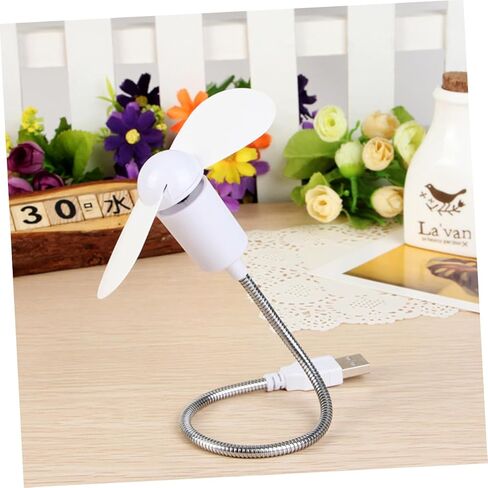 مجموعة مراوح صغيرة هادئة ومرنة من Vaguelly 5 قطع USB، مراوح تبريد محمولة قابلة للتعديل لأجهزة الكمبيوتر المحمول وسطح المكتب، محركات هواء مدمجة للمكتب والسفر تستخدم لونًا عشوائيًا in Saudi Arabia