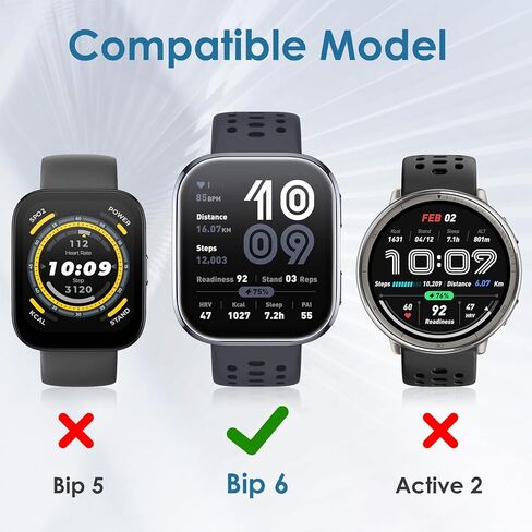WD&CD 6 Pack Screen Protector Compatible for Amazfit Bip 6 46mm, HD TPU Protective Film Compatible for Amazfit Bip 6 Smart Watch in Saudi Arabia