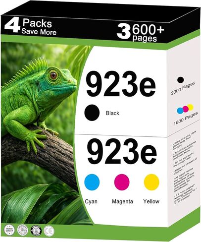 923e Ink Cartridges Combo Pack Replacement for HP 923XL 923 XL Work with OfficeJet 8120, 8122, 8124e, Pro 8135e, 8138e, 8139e, 8130e, 8132e Printers ( Cyan Magenta Yellow Black, 4-Pack, High Yield ) in Kuwait