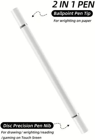 1pc Stylus Pen for Touch Screens, Fiber Stylus Pen with Cap, for All Capacitive Touch Screens, White in Saudi Arabia
