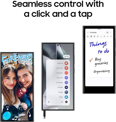 استبدال قلم Samsung Galaxy S24 Ultra S، طرف رفيع 0.7 مم للدقة، تصميم مريح، التنقل بالكمبيوتر اللوحي، التحكم بدون لمس للأوامر الجوية، الإصدار الأمريكي، EJ-PS928BBEGUS، رمادي داكن (متجدد) in Saudi Arabia