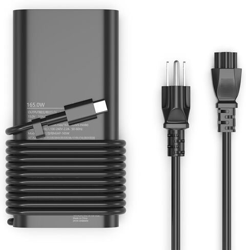 165W Gan USB C Charger Compatible with Dell Precision 5690 5680 3581 3580,Latitude 7640 7340 5540 5440 9440, Inspiron-14 16 Plus 7640 7430 Pro Rugged Laptop DA165PM210,LA165PM210,HA165PM210 in Saudi Arabia
