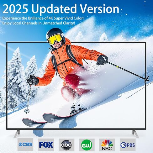 Digital TV Antenna for Smart TV Indoor, HD Antenna with Strong Magnetic Base, 360°&Long Range Reception HDTV Antennas for Local Channels, Easy Installation, Black in Saudi Arabia
