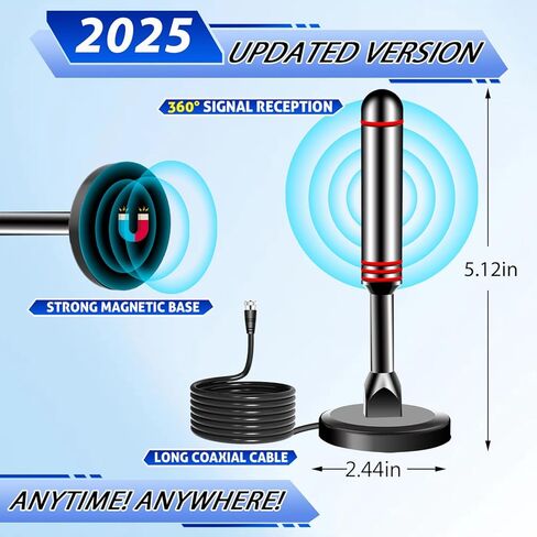 TV Antenna Indoor for Local Channels, Digital Antenna for Smart TV Support 4K 1080p, Digital TV Antenna for Long Range Reception in Saudi Arabia
