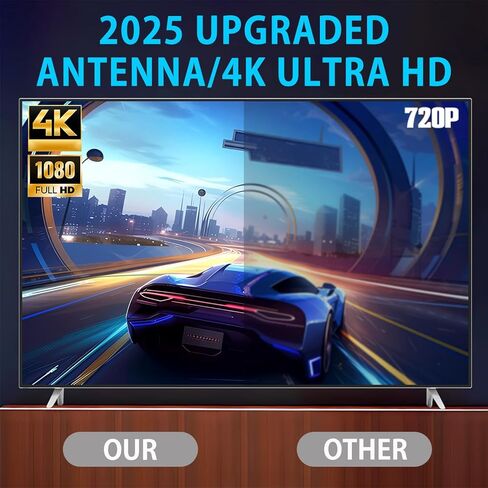TV Antenna Indoor for Local Channels, Digital Antenna for Smart TV Support 4K 1080p, Digital TV Antenna for Long Range Reception in Saudi Arabia