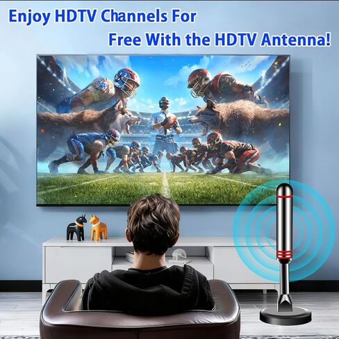 TV Antenna Indoor for Local Channels, Digital Antenna for Smart TV Support 4K 1080p, Digital TV Antenna for Long Range Reception in Saudi Arabia