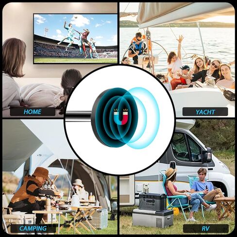 TV Antenna Indoor for Local Channels, Digital Antenna for Smart TV Support 4K 1080p, Digital TV Antenna for Long Range Reception in Saudi Arabia