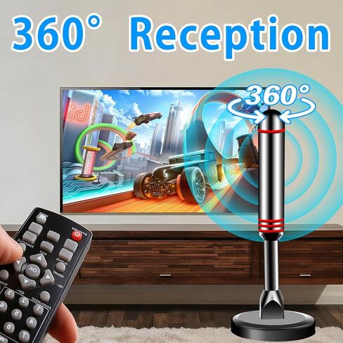 TV Antenna Indoor for Local Channels, Digital Antenna for Smart TV Support 4K 1080p, Digital TV Antenna for Long Range Reception in Saudi Arabia