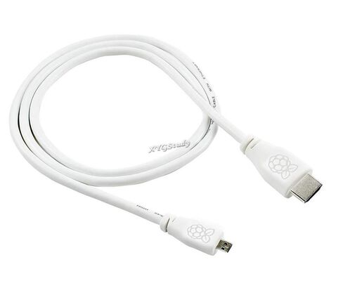 لكابل Raspberry Pi Micro HDMI إلى كابل HDMI القياسي لتوصيل كمبيوتر Pi 4 وشاشة العرض (PI-OFFICIAL-MICRO-HDMI-CABLE-1M) in Kuwait