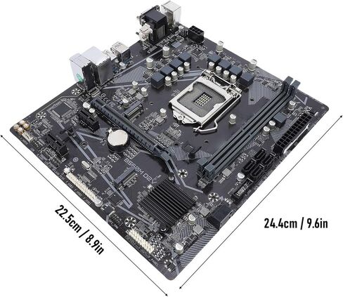 PUSOKEI Computer Motherboard, LGA1200 Socket Support Core i9 i7 i5 i3 10th 11th Gen, Micro ATX DDR4 3200MHz, with 6+2 Phase Digital Power, for PCIe 4.0 x16 M.2 SSD VGA DVI USB 3. in Saudi Arabia