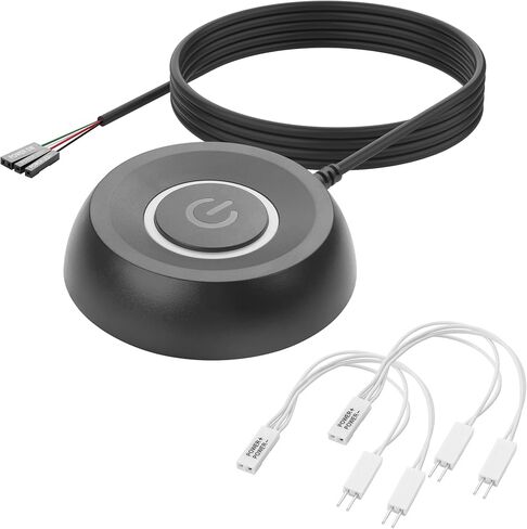 YAODHAOD PC Power Button Desktop, Desktop Computer External Power Switch,PC Power Supply Button SW Extension for Computer Motherboard-2M (Black) in Saudi Arabia